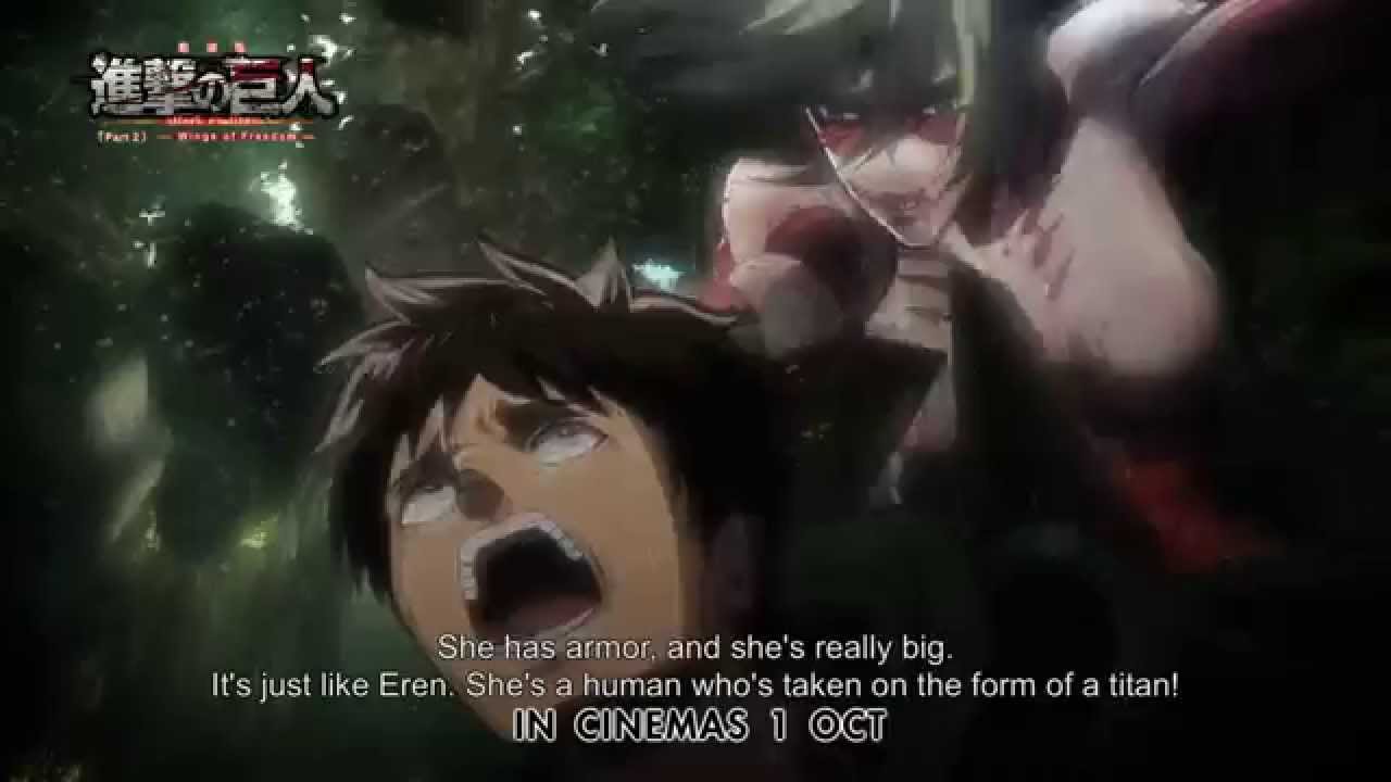 Video for the film Attack on Titan: Wings of Freedom — Attack On Titan: Wings Of Freedom - Official Trailer (In Cinemas 1 Oct 2015)