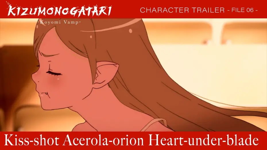 Video for the film KIZUMONOGATARI -Koyomi Vamp- — Character Trailer File 06 (Kiss-shot Girl) [Subtitled]