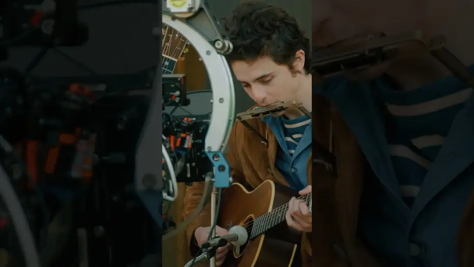 Video for the film A Complete Unknown — Timothée Chalamet as Bob Dylan