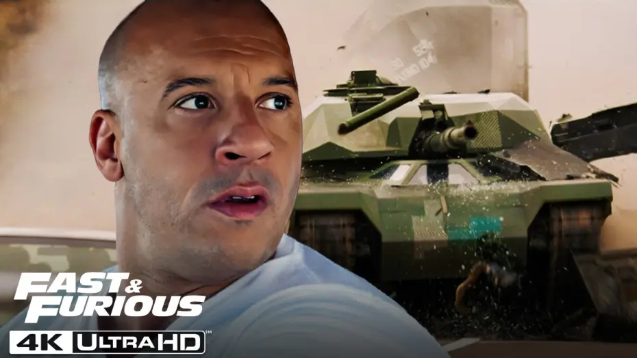 Video for the film Fast & Furious 6 — Massive Tank Chase in 4K HDR
