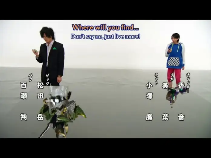 Video for the series Kamen Rider — Opening | Just Live More - Gaim no Kaze (Shonan no Kaze) [Subtitled]