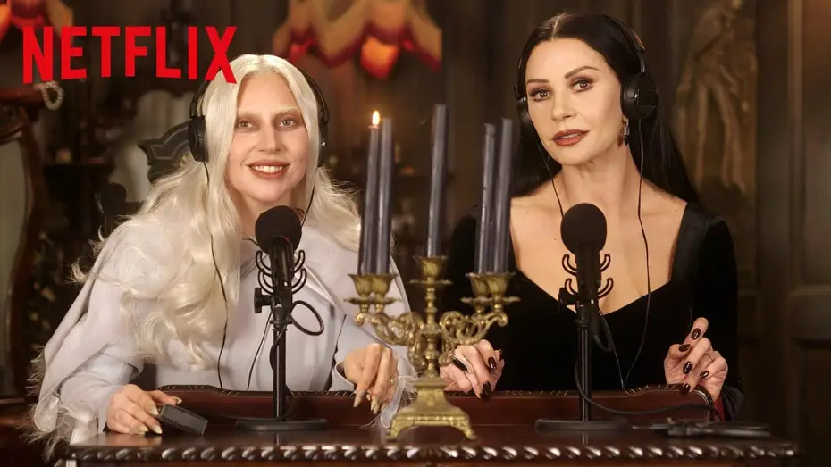 Video for the series Wednesday — Lady Gaga & Catherine Zeta-Jones Morbid ASMR - Season 2