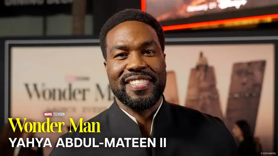 Video for the series Wonder Man — Enter Yahya Abdul-Mateen II as Wonder Man in the MCU! - Wonder Man Red Carpet