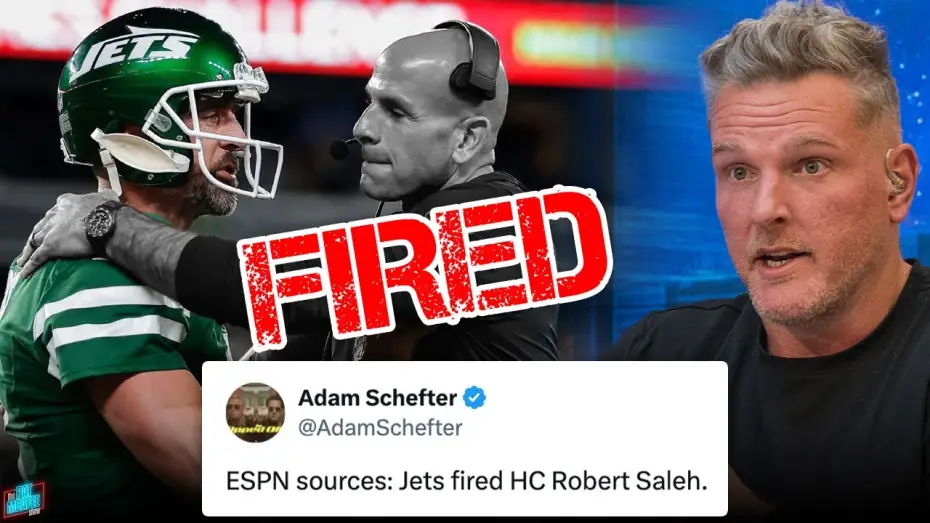 Video for the series The Pat McAfee Show — Robert Saleh Fired By Jets... | Pat McAfee Show