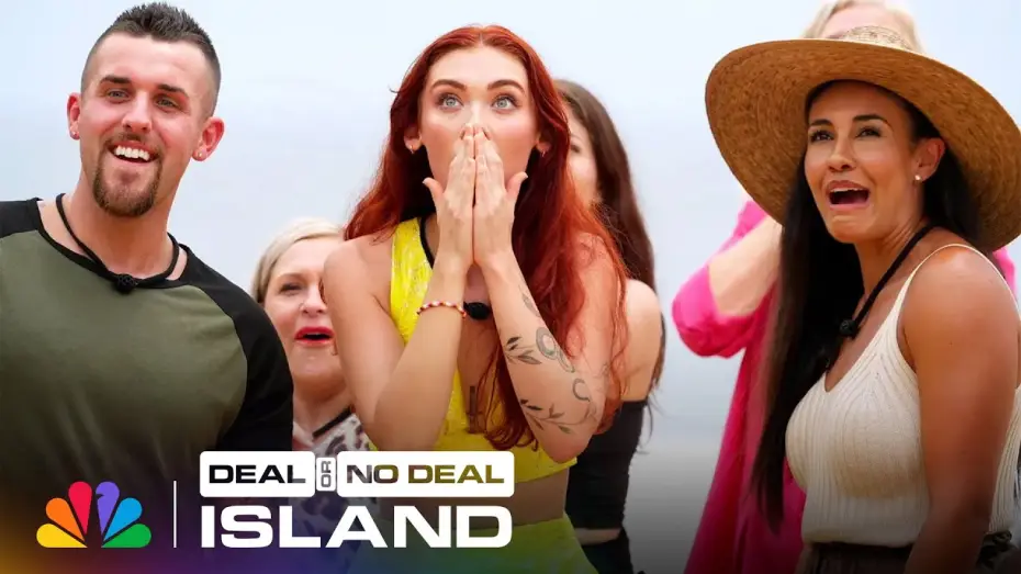 Video for the series Deal or No Deal Island — The Banker Drops the First Briefcases | Deal or No Deal Island | Sneak Peek | NBC