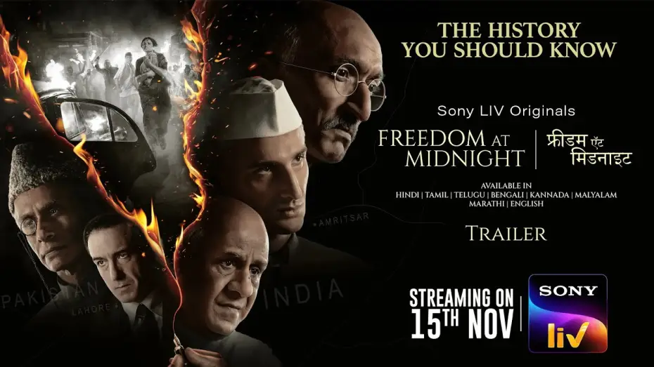 Video for the series Freedom at Midnight — Freedom At Midnight | Official Trailer | Streaming from 15th November