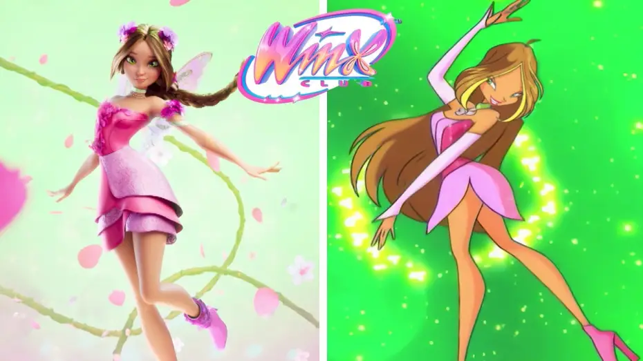 Video for the series Winx Club: The Magic Is Back — Flora's Transformation: original Season 1 vs. Reboot Side-by-Side | Winx Club Official
