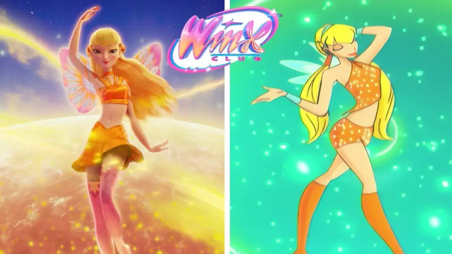Video for the series Winx Club: The Magic Is Back — Stella's Transformation: original Season 1 vs. Reboot Side-by-Side | Winx Club Official