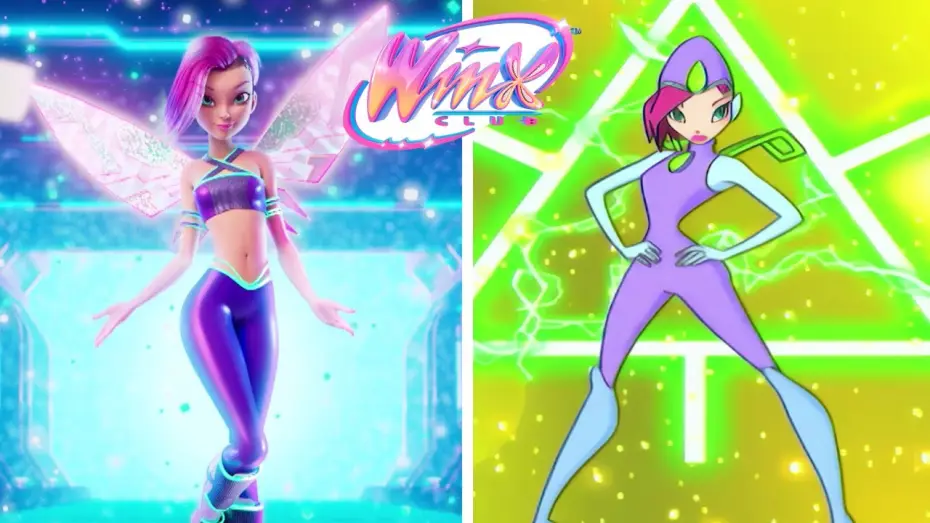 Video for the series Winx Club: The Magic Is Back — Tecna's Transformation: original Season 1 vs. Reboot Side-by-Side | Winx Club Official