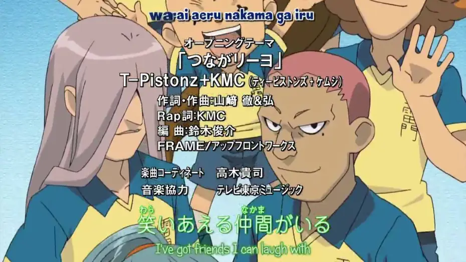 Video for the series Inazuma Eleven — Opening 3 |  Tsunagari-yo - T-Pistonz+KMC [Subtitled]