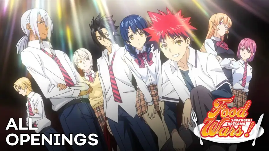 Video for the series Food Wars! Shokugeki no Soma — All Food Wars! Openings