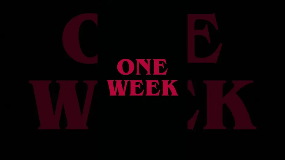 Video for the series Stranger Things — One week to go