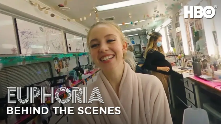Video for the series Euphoria — set tour with sydney sweeney - behind the scenes of season 2