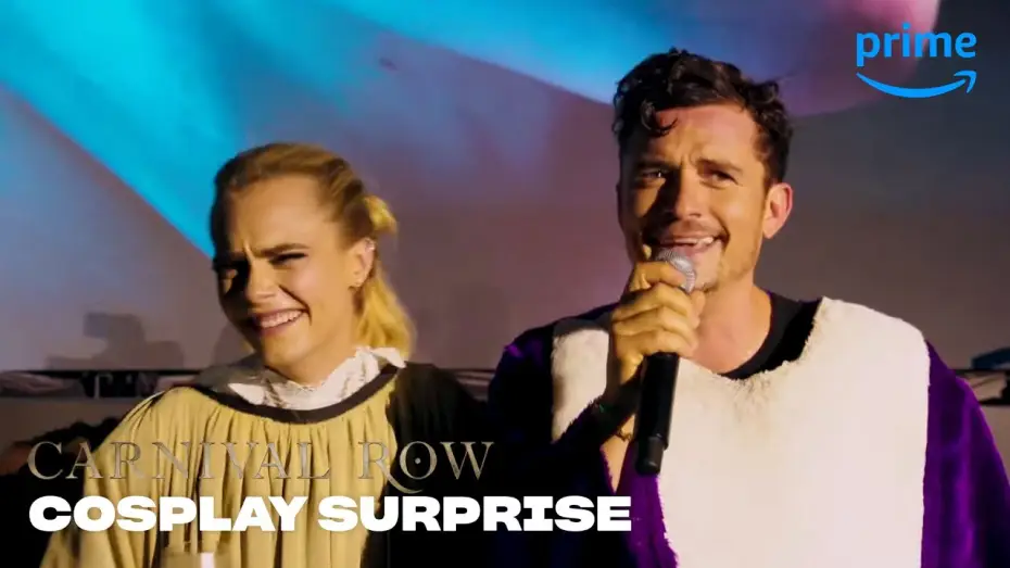 Video for the series Carnival Row — Orlando Bloom and Cara Delevingne Surprise in Cosplay at SDCC 2019 | Prime Video