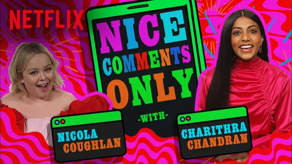 Video for the series Bridgerton — Charithra Chandran and Nicola Coughlan React to Bridgerton S2 Trailer Comments | Netflix