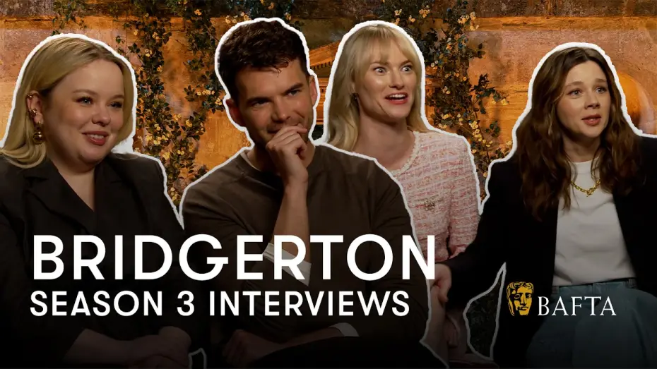 Видео к сериалу Bridgerton — Nicola Coughlan and Luke Newton on Penelope and Colin's love story in Bridgerton Season 3 | BAFTA