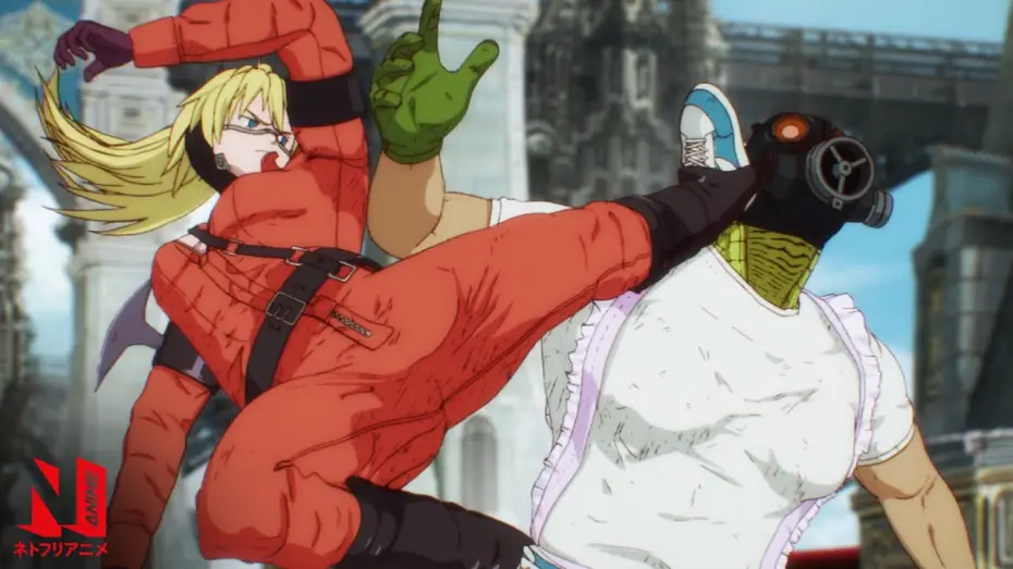 Video for the series Dorohedoro — Multi-Audio Clip: Caiman and Nikaido's Epic Fight