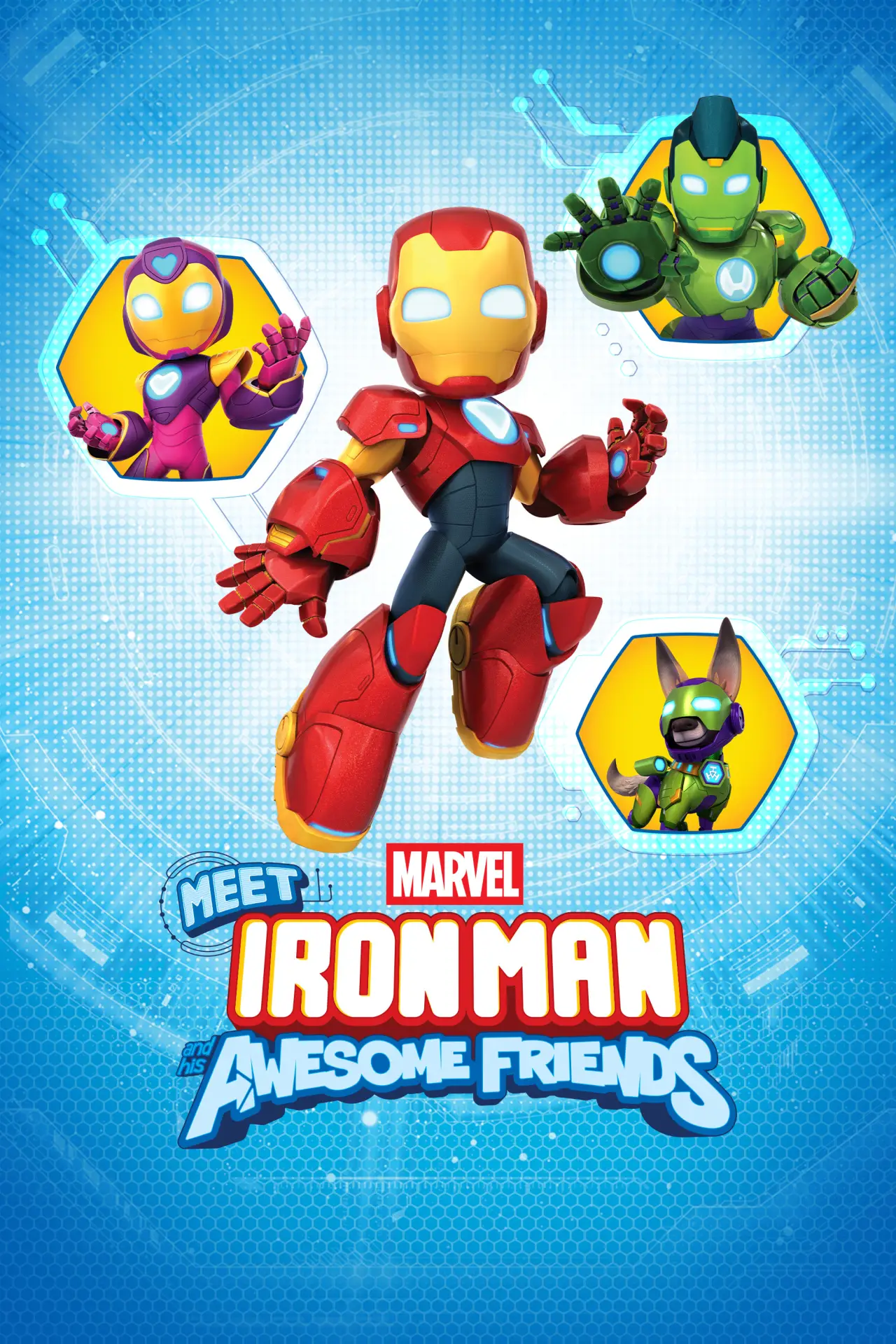 Series poster "Meet Iron Man and His Awesome Friends"