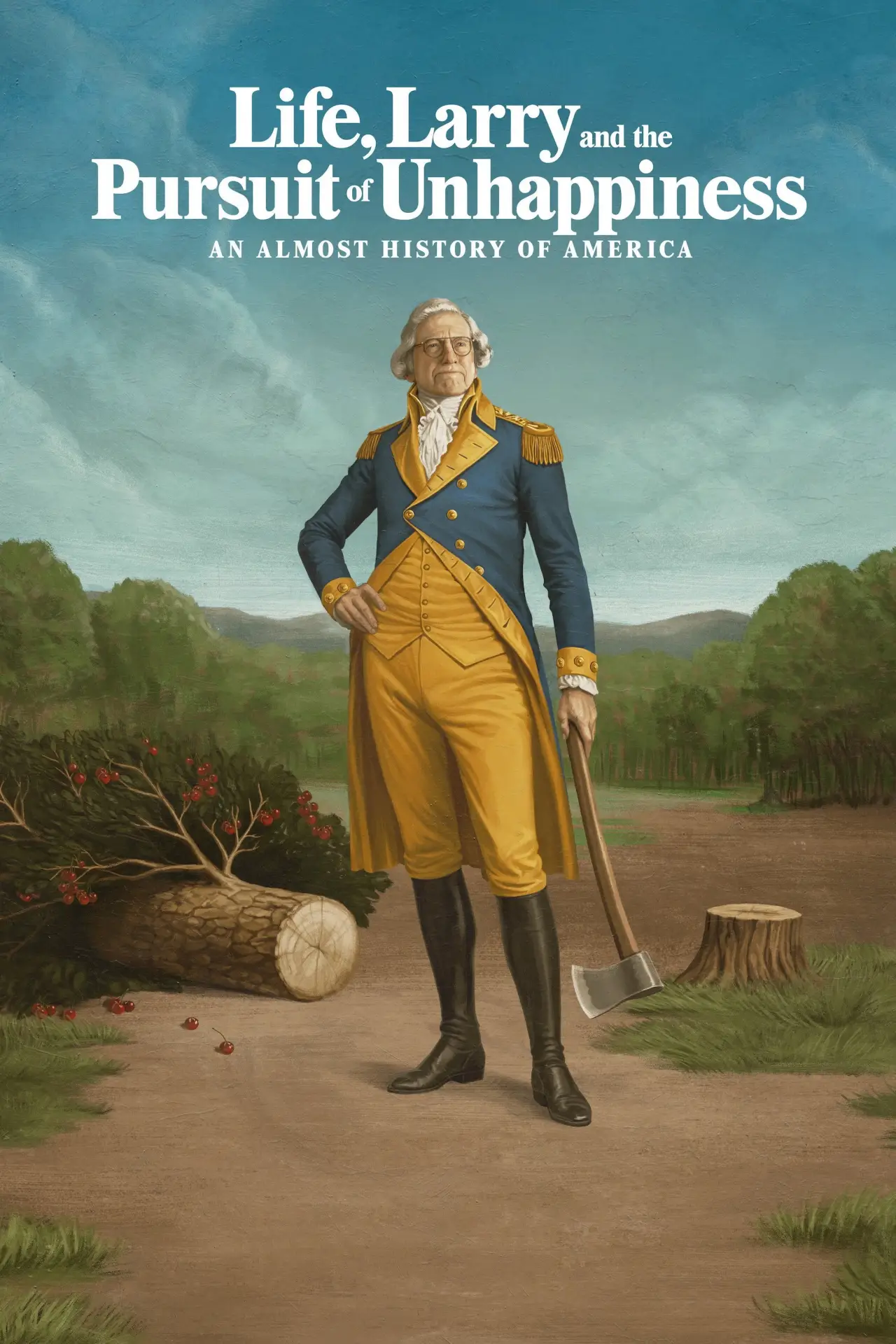Series poster "Life, Larry and the Pursuit of Unhappiness: An Almost History of America"