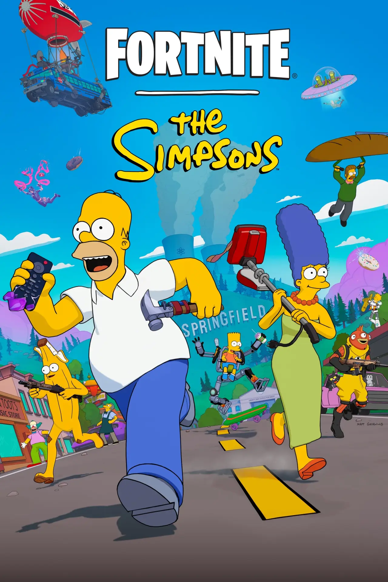 Series poster "Fortnite x The Simpsons"