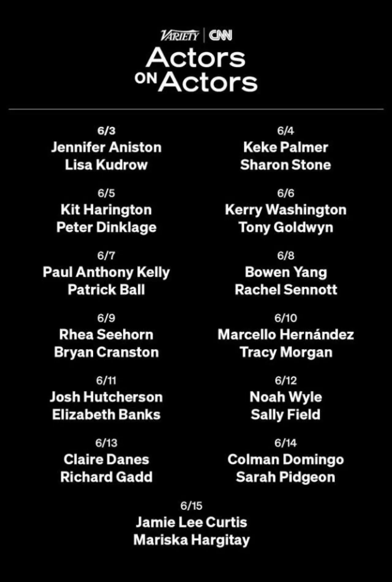 Series poster "Variety & CNN Actors on Actors"
