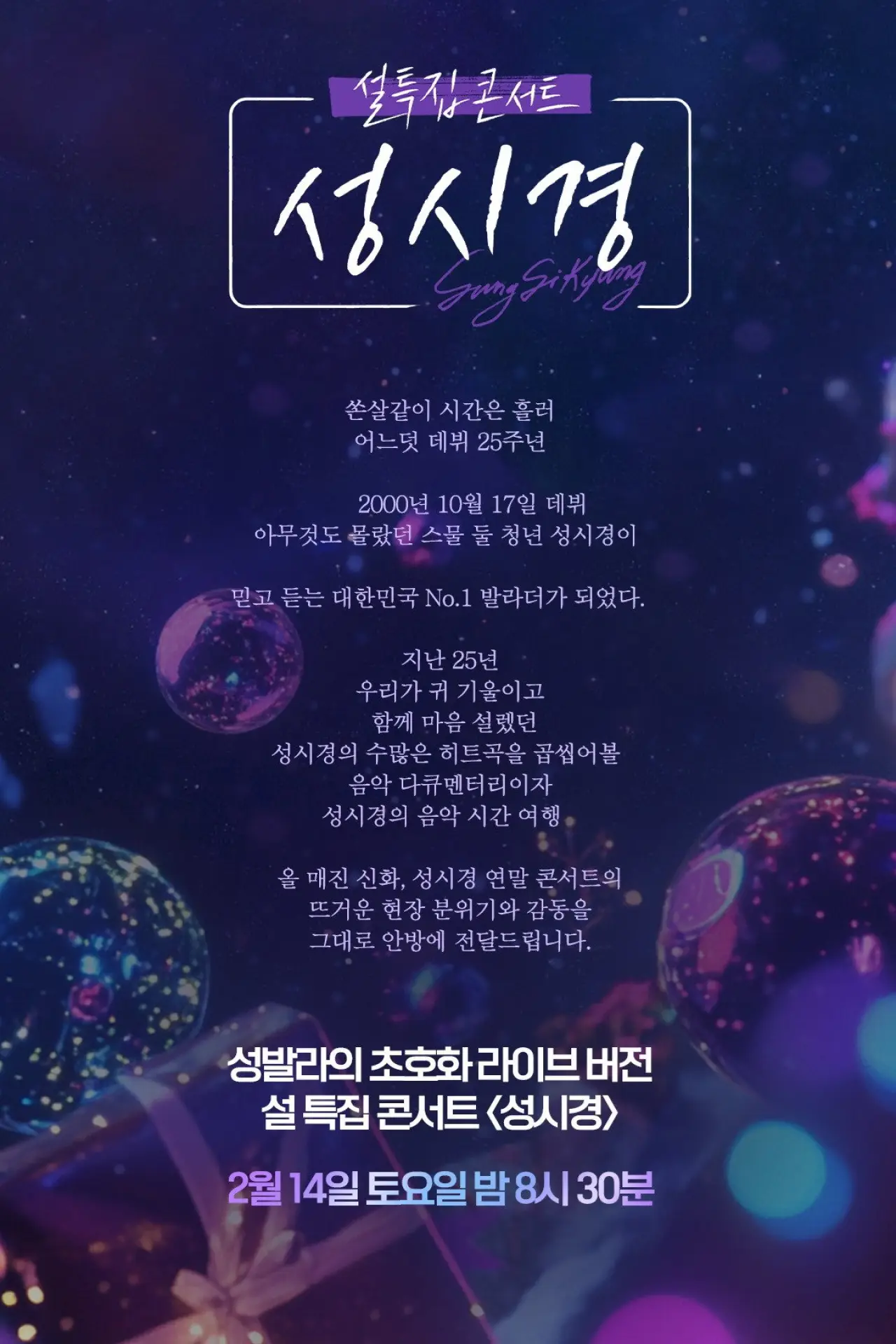 Series poster "설 특집 콘서트 성시경"