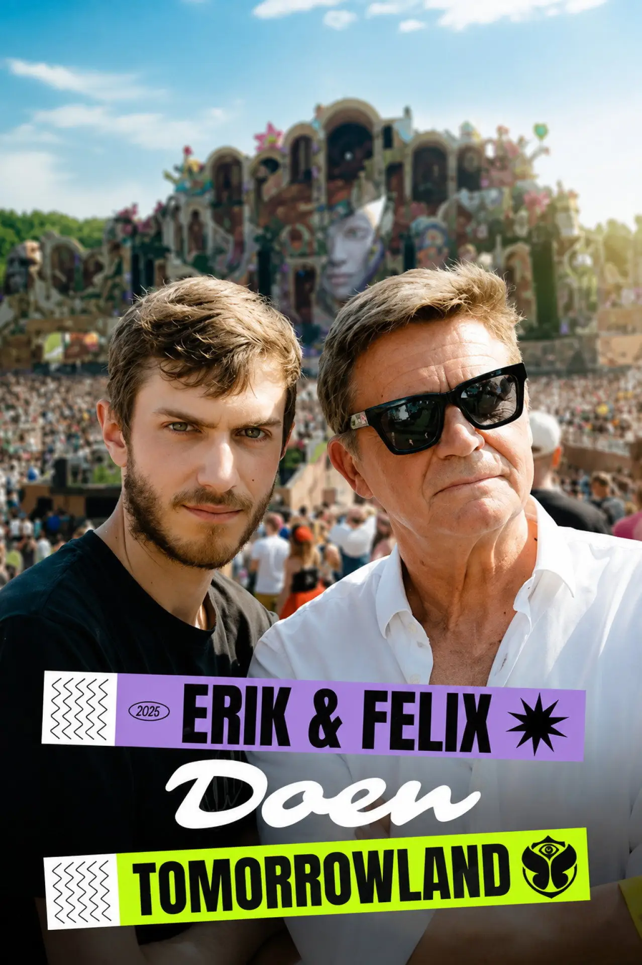 Series poster "Erik & Felix doen Tomorrowland"