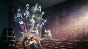 Backdrop for the TV series "Ghosts" #1389984
