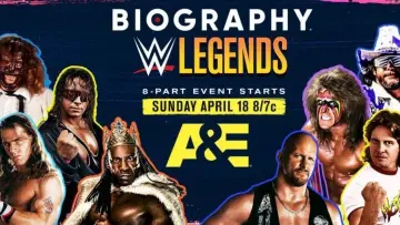 Backdrop for the TV series "Biography: WWE Legends" #1497225