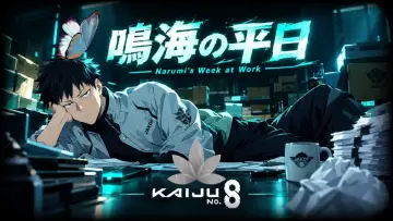 Backdrop for the TV series "Kaiju No. 8 Original Short Anime "Narumi