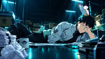 Backdrop for the TV series "Kaiju No. 8 Original Short Anime "Narumi