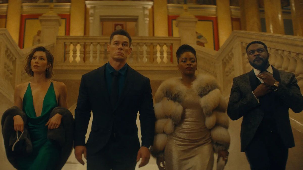 The childhood friends crash a black-tie affair